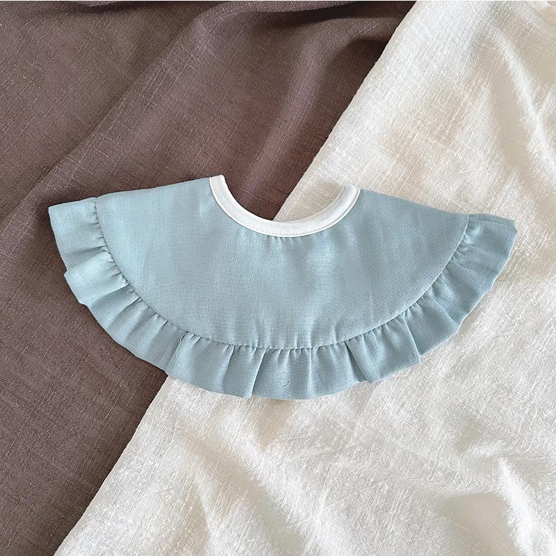 Ins Spring And Summer New Baby Gauze Large Lace Swallow Scarf Princess Palace Style Increased 360 Bib Baby Bib