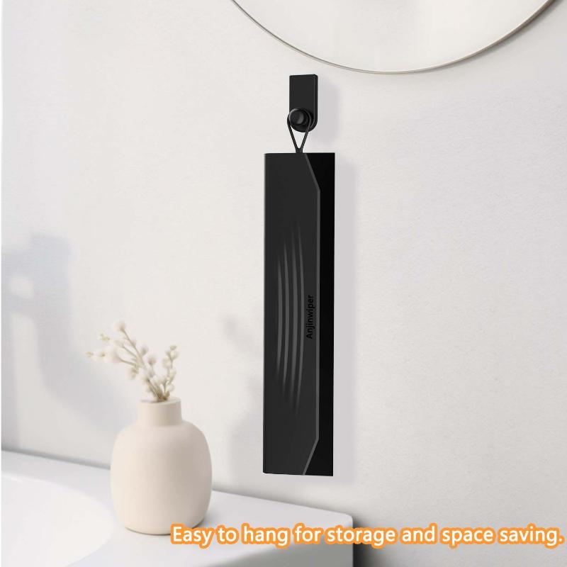

1PCS Multi-Surface Silicone Squeegee - Non-Scratch Flexible Water Wiper for Showers, Windows & Countertops чёрный