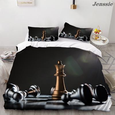 Black White Checkerboard 3D Printed Bedding Set Chess Quilt Cover Adult Duvet Cover 2/3 Piece Luxury Quilt Cover With Pillowcase