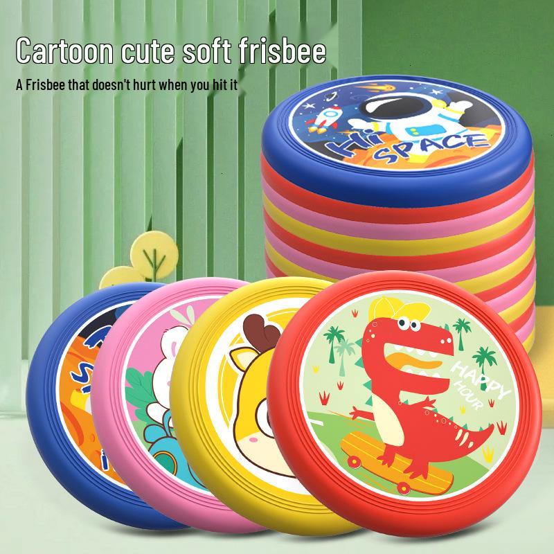 

Cartoon Soft Frisbee for Kids & Pets - Outdoor Flying Disc for Play & Sport