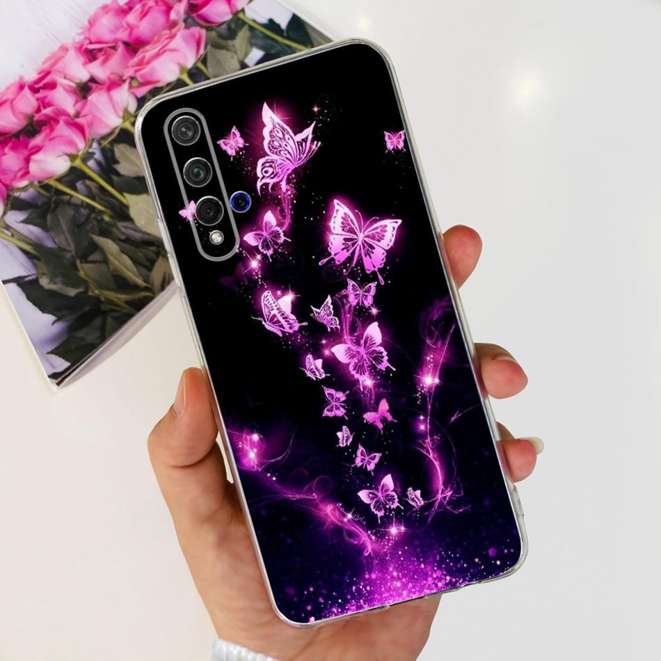 For Huawei Nova 5T Phone Case Nova5T YAL-L21 YAL-L61 YAL-L71 Elegant Printing Soft Silicone Clear TPU Slim Cases