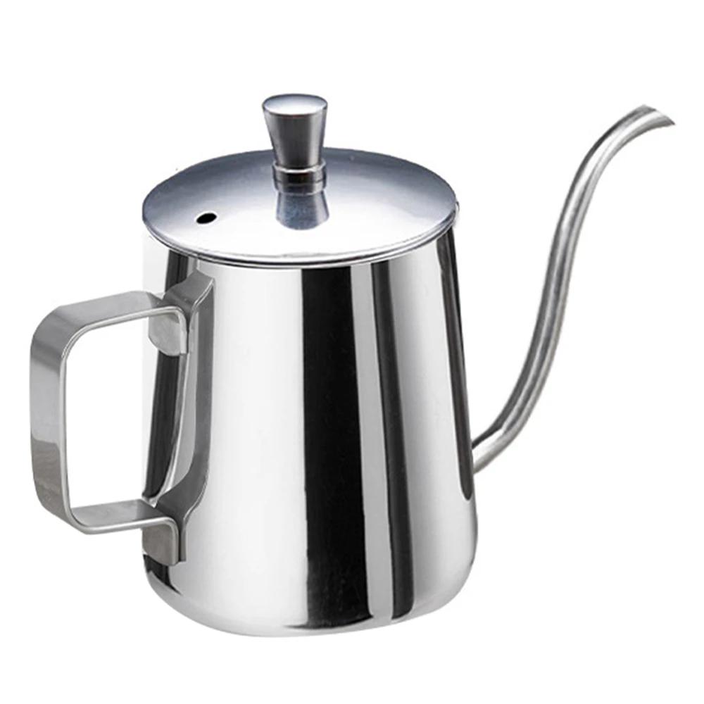 Stainless Steel Gooseneck Drip Kettle, Non-stick Pour-over Coffee Pot, Long Thin Spout Swan Neck Tea Pot