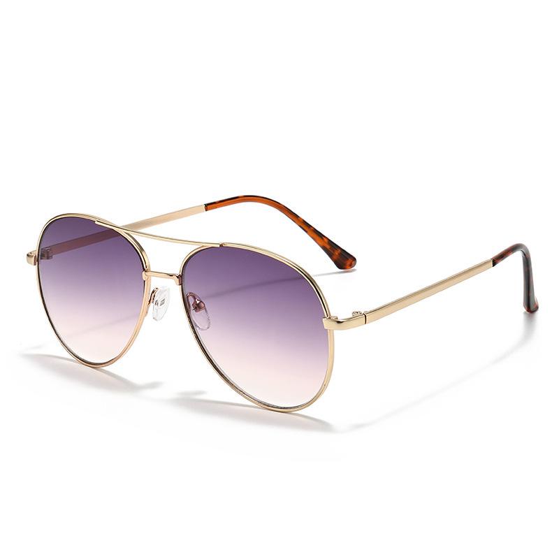 Pilot Sunglasses Big Face Thin Glasses Men And Women Personality Retro Riding Driving Windproof Anti-Glare Fashion Sun