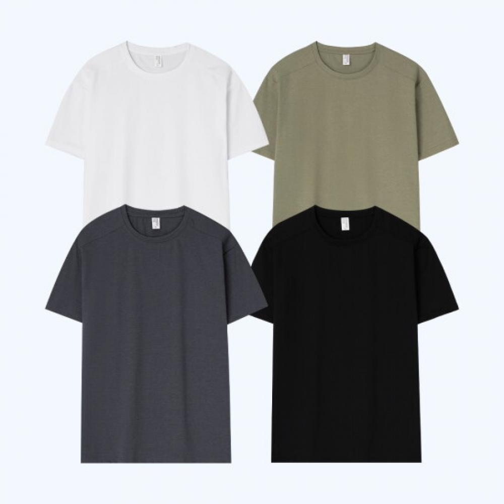 Paragona Men Airy Span MoTion Round ShorT Sleeve T shirT u25sT202 4pack
