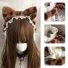 Realistic Kitten Ears Hairband Furry Headbands Plush for Coser Role Play and Photography Props
