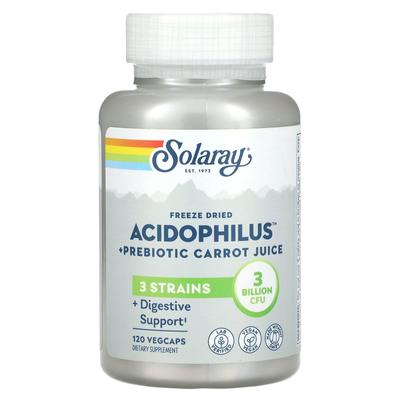 Freeze-dried Acidophilus + Prebiotic Carrot Juice, 3 Billion CFU, 120 Veggie Capsules