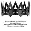 Leather Crown Unisex King Queen Gothic Crown Halloween Masquerade Cosplay Wedding Birthday Party Costume Accessories Props