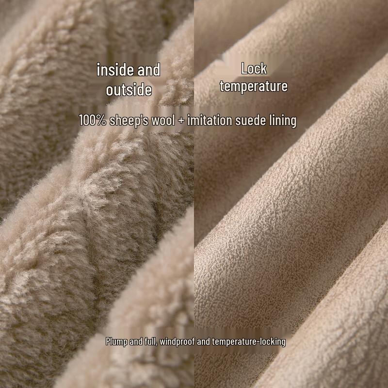 Sancai 2025 Winter 100% Wool Hooded Long Coat