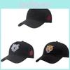 Outdoor Fishing Cap With Tiger Embroidery Adjustable High Crown Baseball Hat For Men