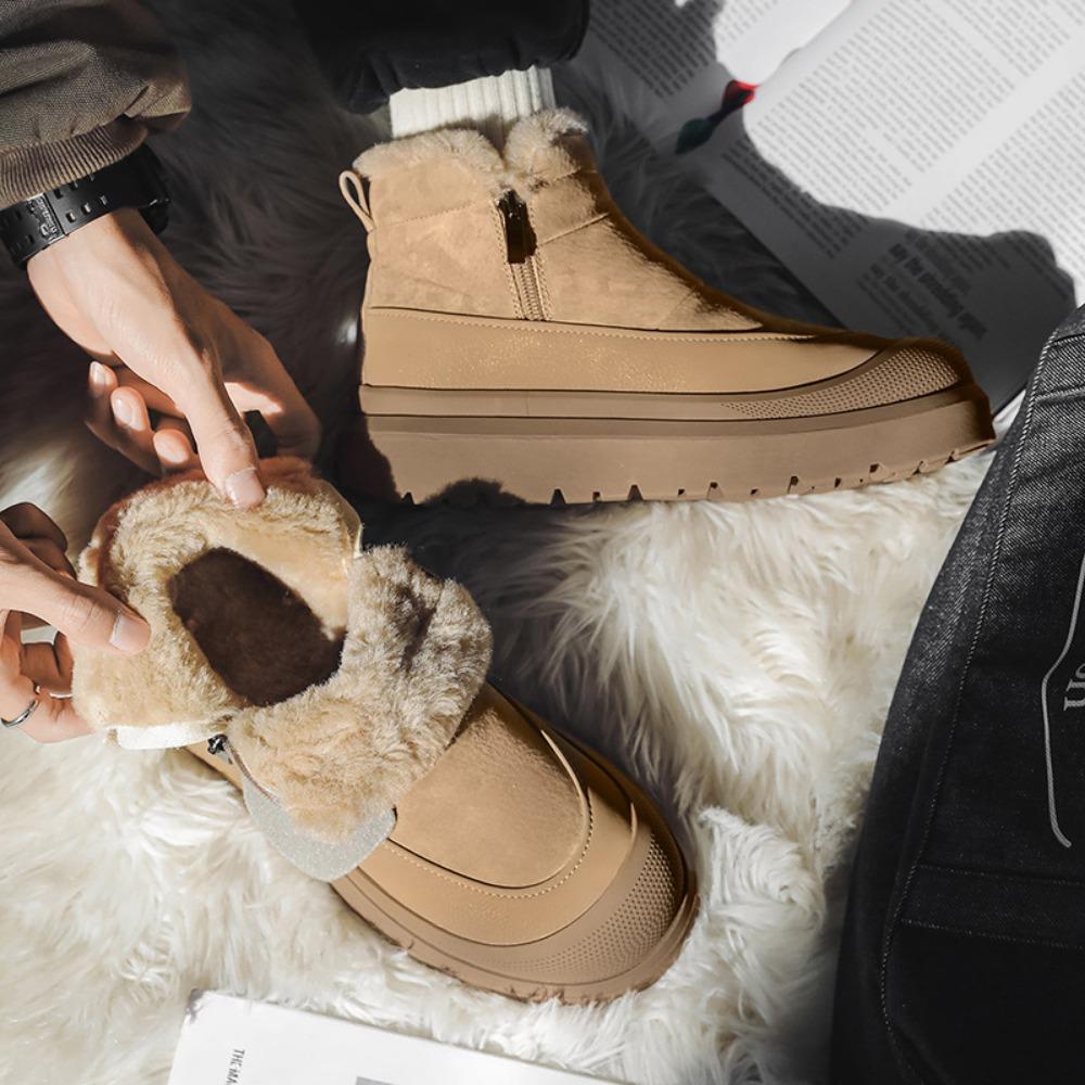 Mens Boots New Autumn Winter Ankle Boots Men's Outdoor Warm Casual Shoes Versatile Thick Soled Anti Slip Snow Boots Men Shoes