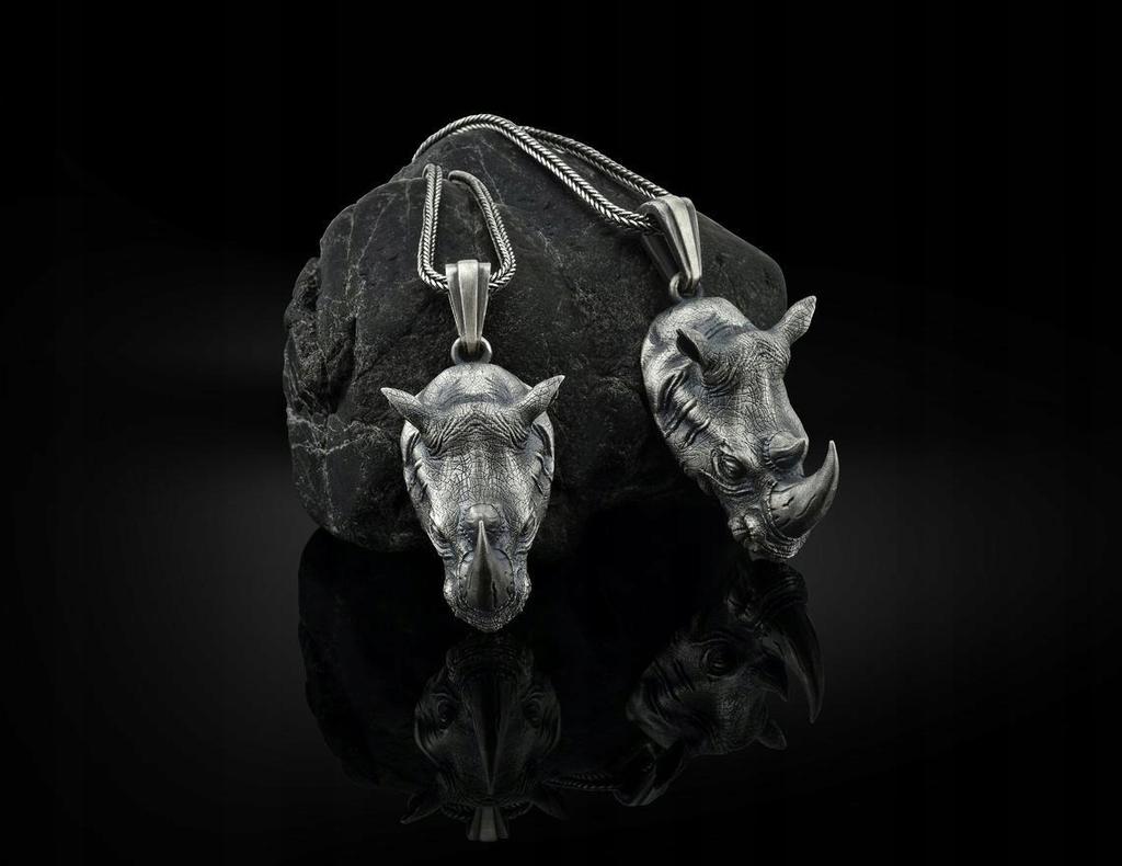Rhinoceros Necklace Protection Amulet Mythology 138