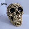 Harz Gothic Statuen Kreative Totenkopf Blumen Skulptur, Menschlicher Kopf Skelett Statue, Sammlerstücke Halloween Ornamente für Heimdeko Dekor, Requisite