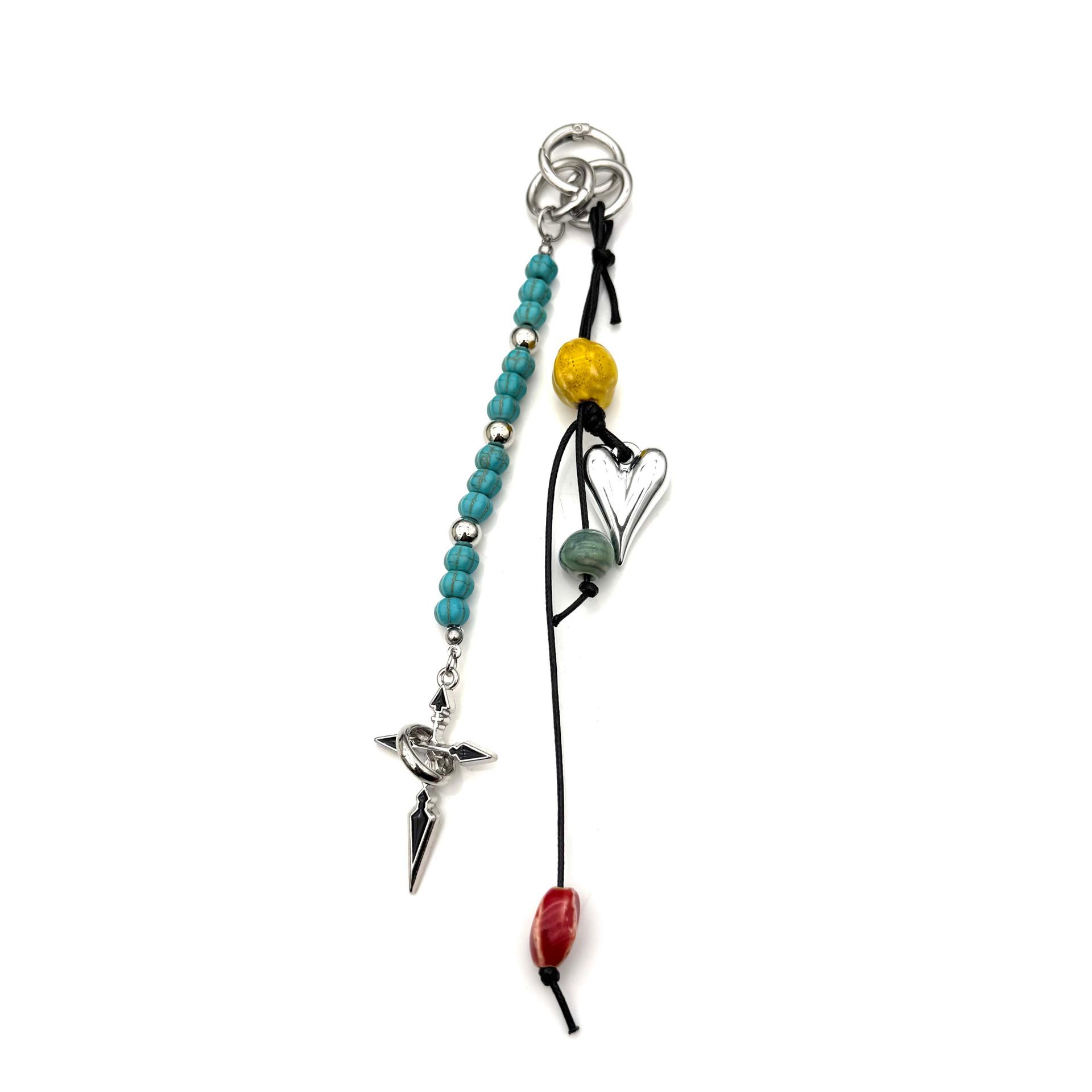 

Gage Handmade Beaded Charm Phone Tassel & Heart Pendant Accessory
