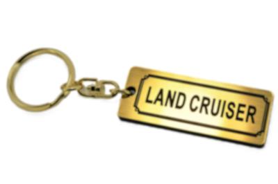 Land Cruiser Gold Black Double Ring Acrylic Original Keychain Early Late Model Parts A-435-1 & (Sizes 40, 60, 70, 80, 95, 100, 250, 300) - &