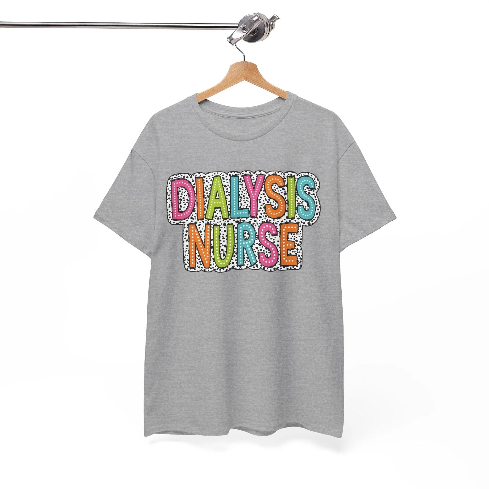 Dialysis Nurse Dalmatian Dots T-Shirt | Funny Nurse Tee M