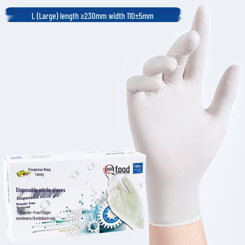 Durable Black Nitrile Gloves: Thick, High-Elasticity, Oil-Proof, Anti-Slip for Auto Repair & Mechanical Maintenance
