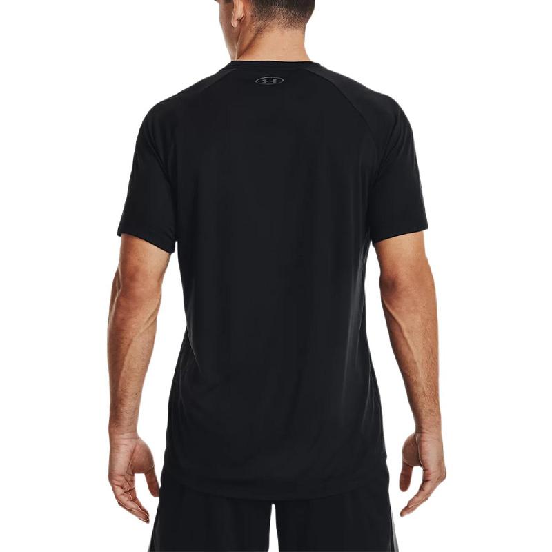 Under Armour Printed Crew Neck Raglan Short Sleeve T-Shirt Men Tops Black 1370653-001