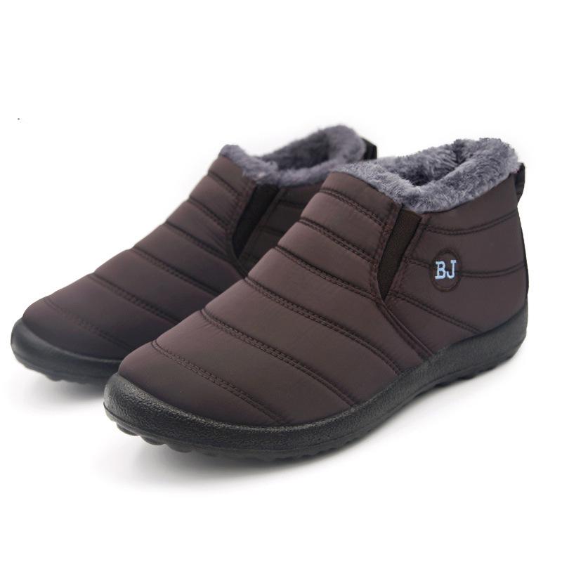 Unisex Waterproof Cotton Winter Snow Boots - Warm, Low-Top, Thickened Umbrella Cloth Design