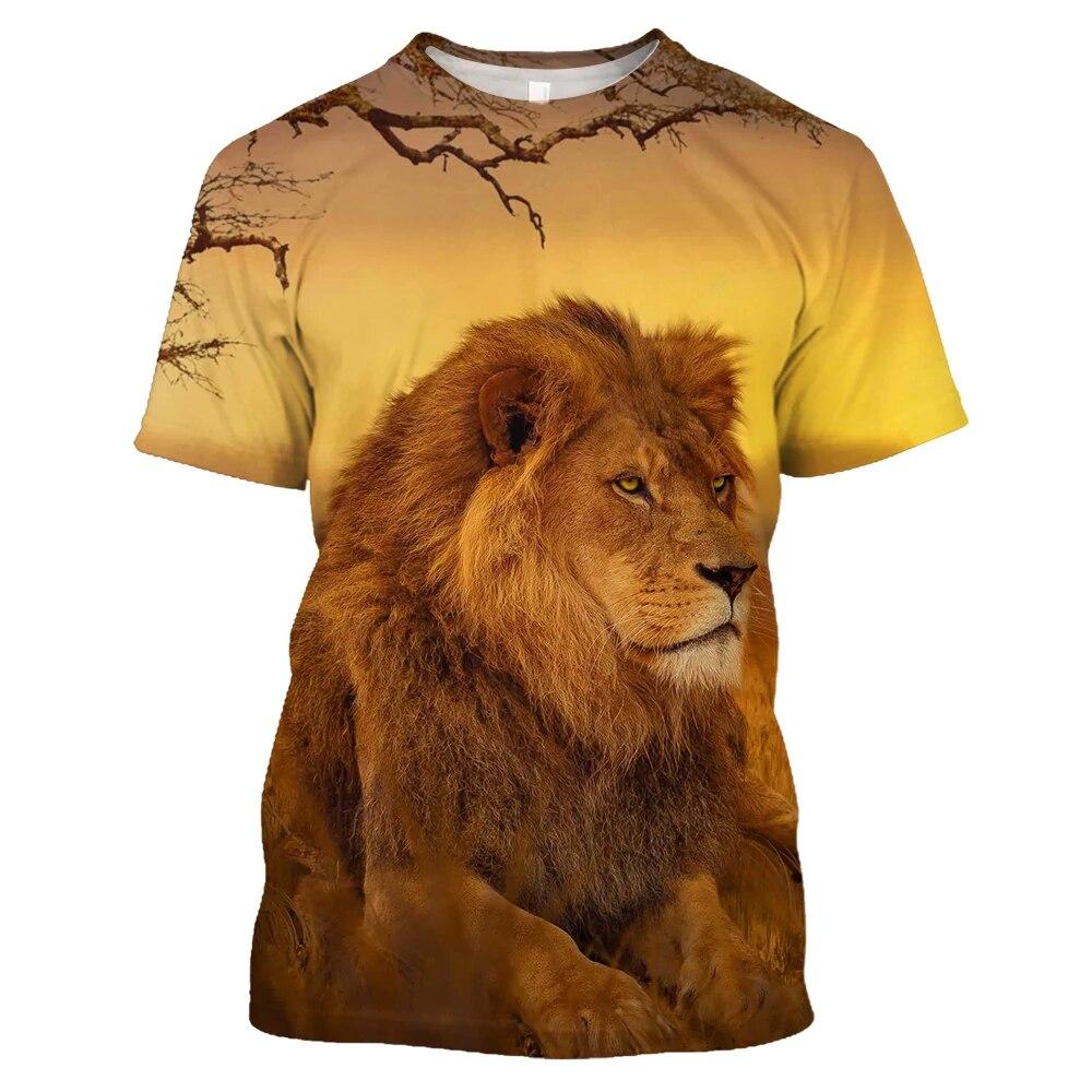 

Футболка с принтом льва и животным, мужская футболка с графическим принтом для бодибилдеров, спортивная одежда для фитнеса, молодежная, жизненная сила, одежда оверсайз, топы L