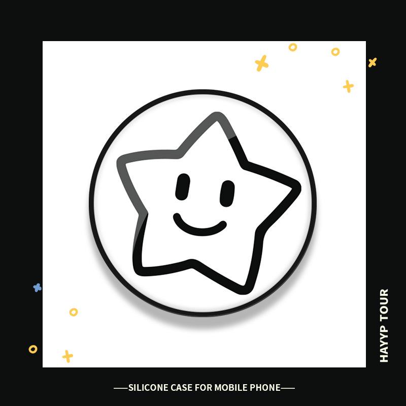 Black Universal Folding Lazy Stand – Personalized Mobile Back Cover & Desktop Holder for Easy Viewing