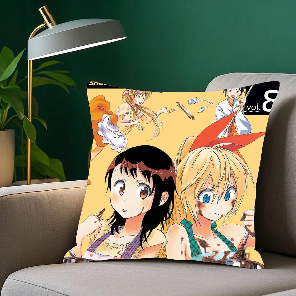 Anime N-Nisekoi Kissenbezug Heimdekoration Überwurf für Sofa Bett Auto Zimmer Dekoration Geschenkidee