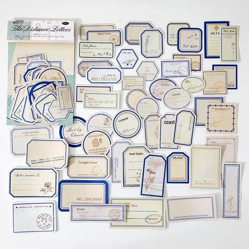 Vintage Label Sticker Pack for Journals: Frame and Tag Designs for Collage and Decoration