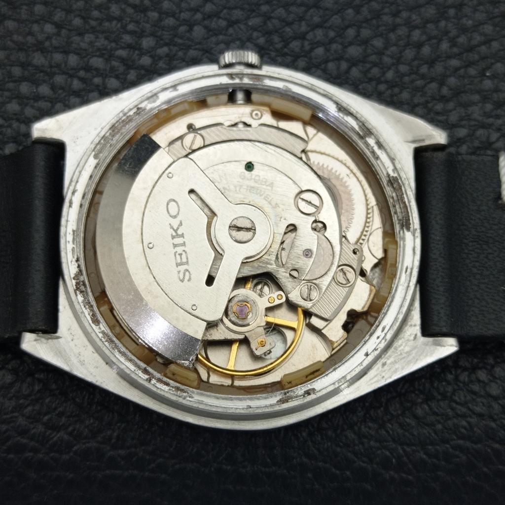 JAPAN 6309A VINTAGE SEIKO 5 AUTOMATIC MENS ARABIC WHITE DIAL WATCH a701307-5 R206a-a701307