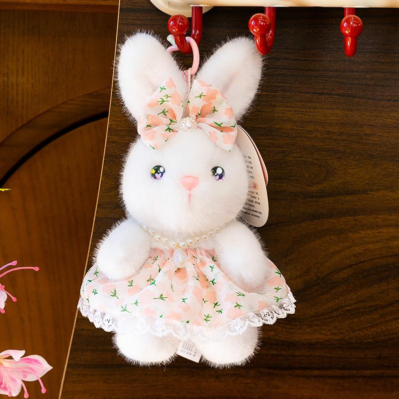 Cartoon Bunny Plush Keychain With Soft Fabric For Girls And Kids Gift