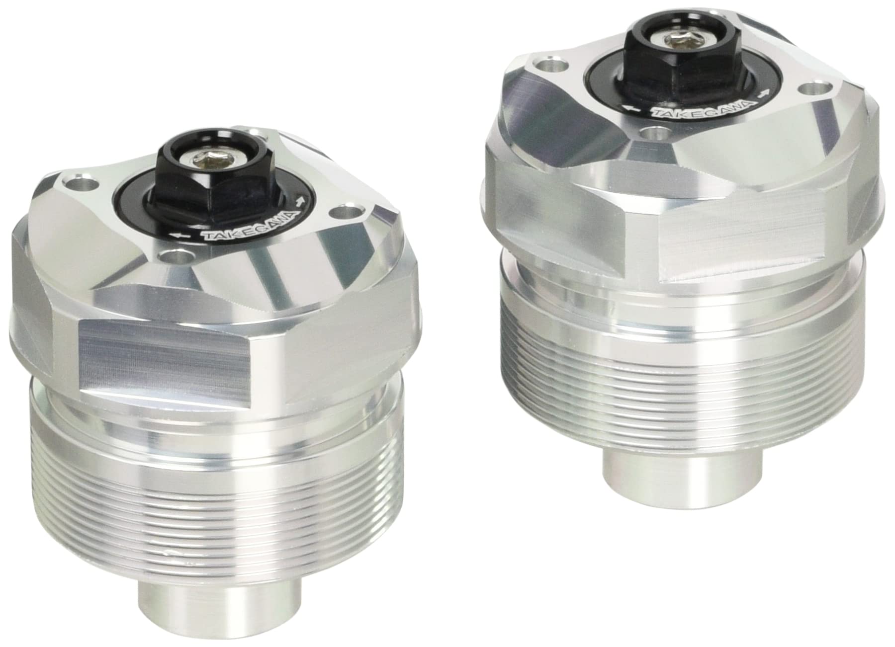 Special parts Takegawa front fork top bolt silver body/black cap чёрный