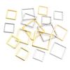 20pcs Stainless Steel Hollow Square Frame Pendant Charms Open Pressed Resin Frame Mold Bezel DIY Jewelry Making Accessories