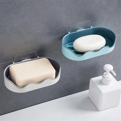 Creative Wave-Shaped Soap Holder Punch-Free Soap Dish Shower Soap Holder Draining Rack Wall Hanging Bathroom Accessories
