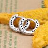 S925 Sterling Silver Hollow Heart Stud Earrings with Zircon for Women