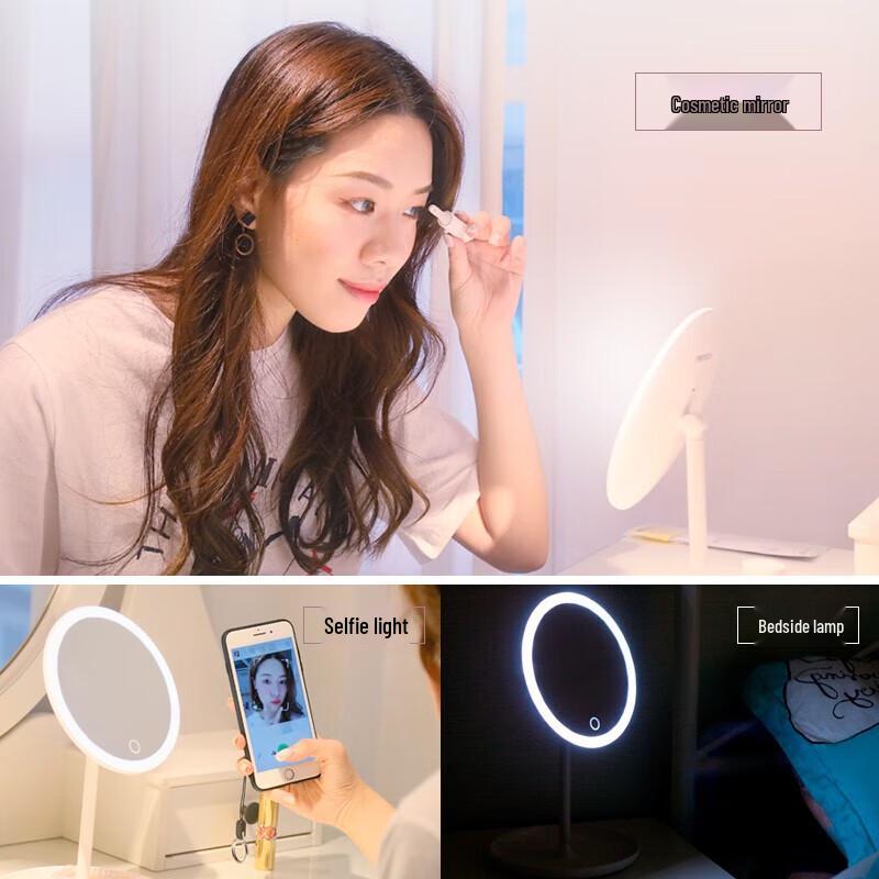 PRITECH Portable LED Makeup Mirror with Hydrating Mist & Power Bank