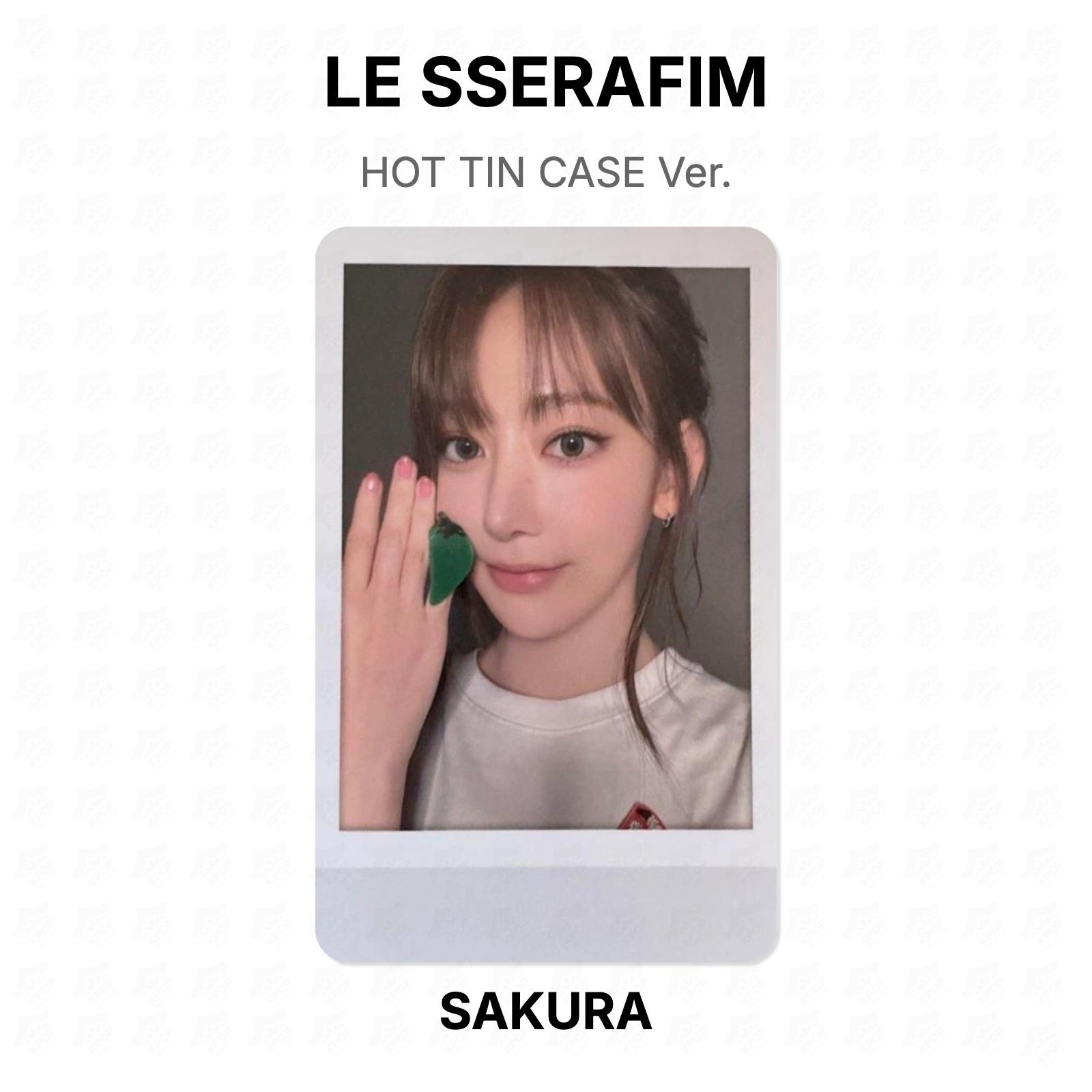 LE SSERAFIM HOT TIN CASE Ver. Official Photocard SAKURA