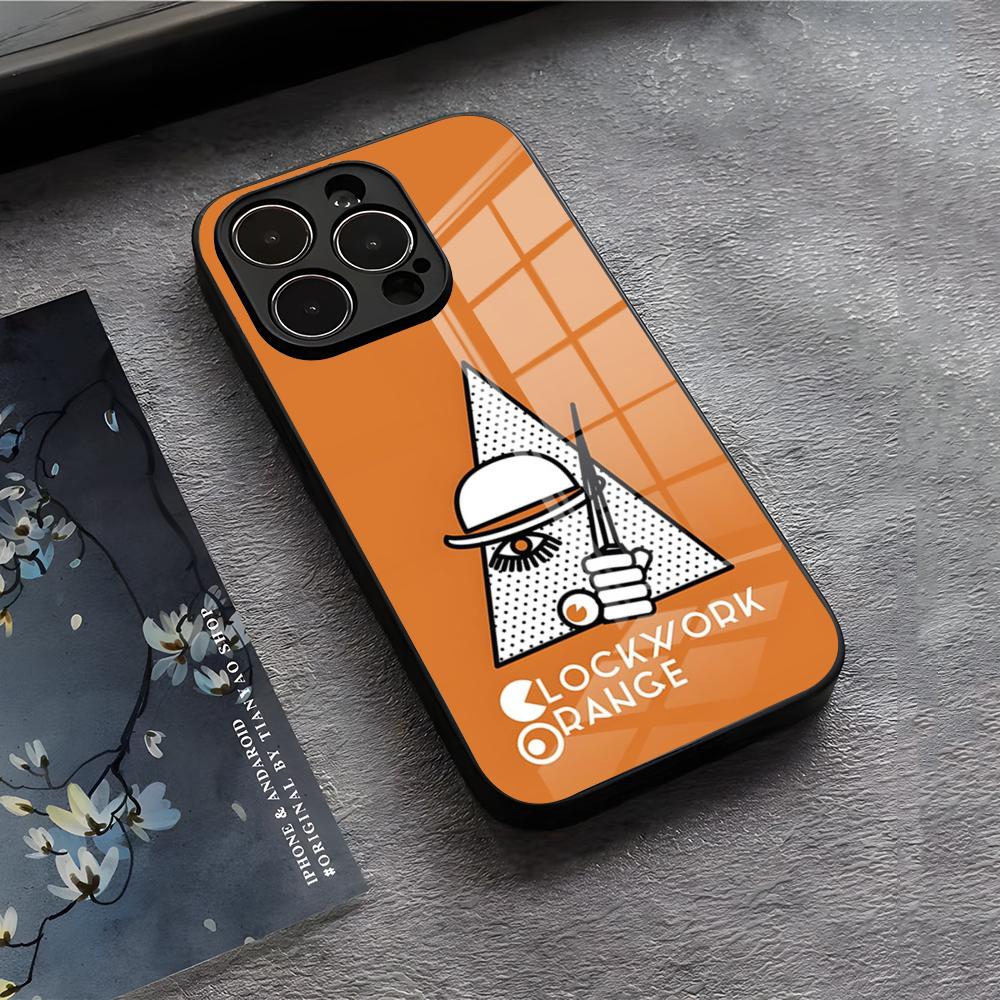 A Clockwork Orange Film Phone Case For IPhone 17 Air 16 E Pro Max 15 14 13 Mini 12 Pro 11 Max Plus Black Glass Cover