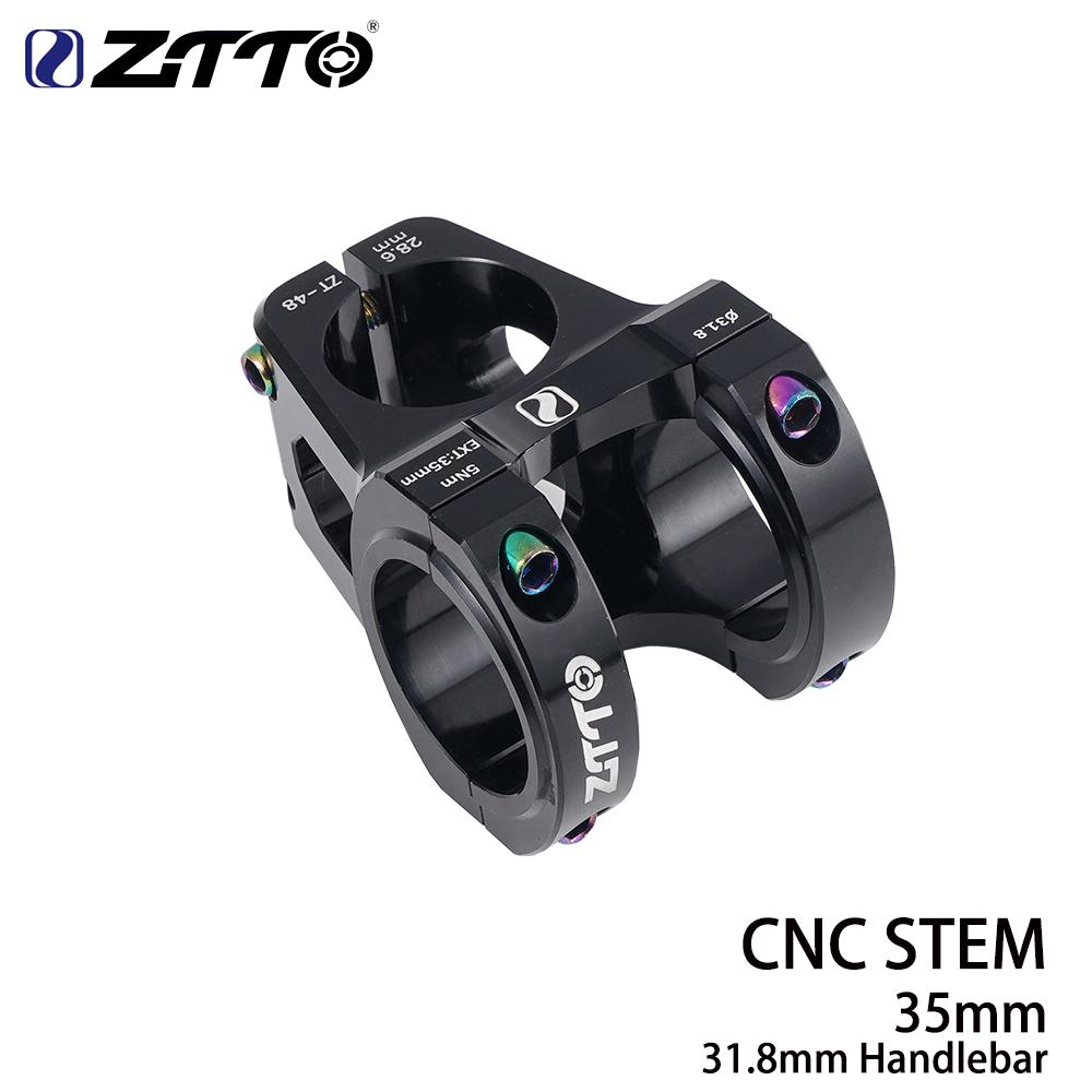 ZTTO MTB Stem 35mm DH AM Enduro Stem CNC High-strength Mountain Bike Power Stem 28.6 Steerer For 25.4mm 31.8mm Handlebar 31.8mm Black