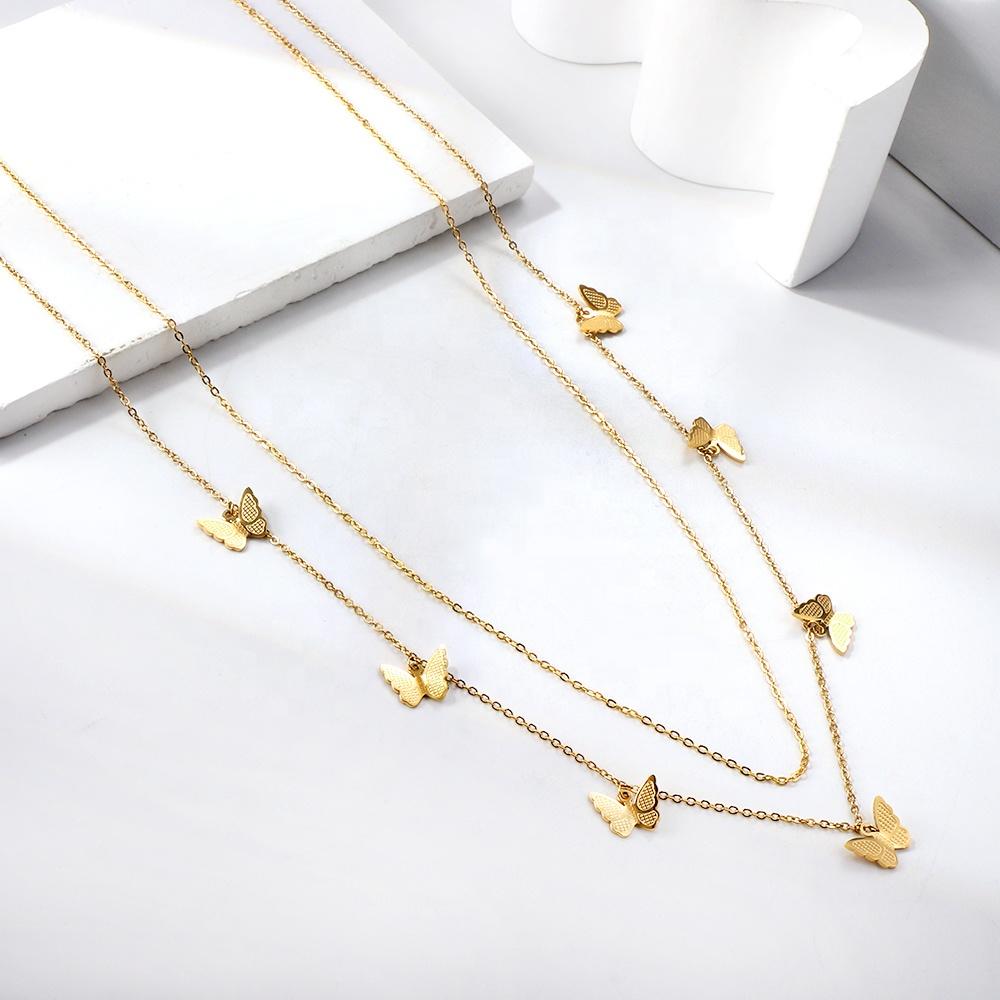 New Arrive Belly Chain Jewelry Custom Pvd 18k Gold Plated Stainless Steel Butterfly Charm Sexy Body Chains Women
