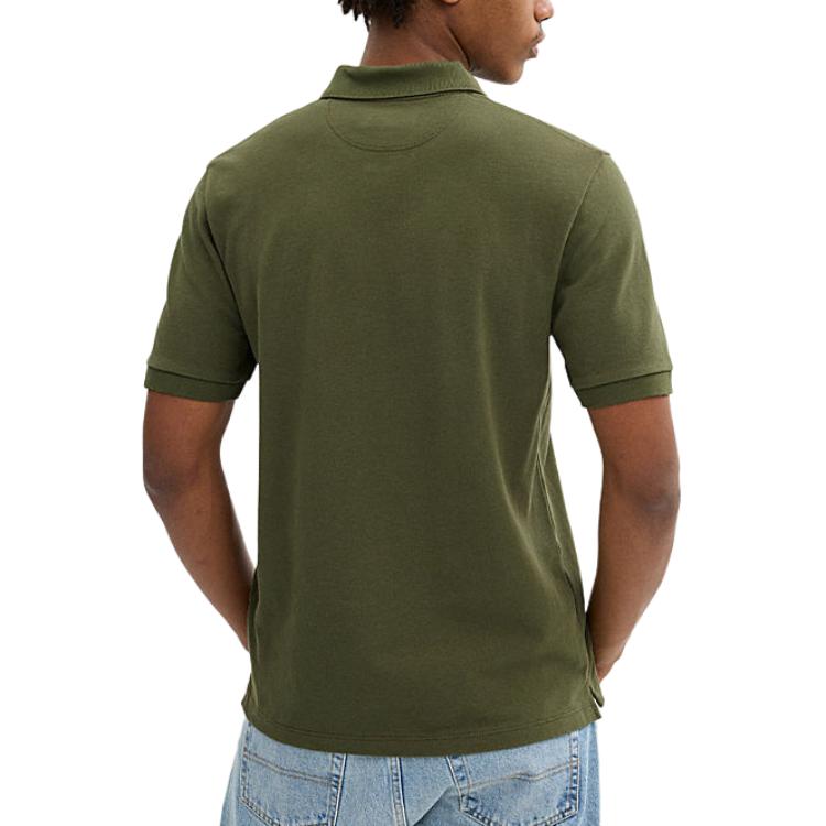 Coach Ss24 Solid Color Carriage Pattern Casual Short Sleeve Polo Shirt Men tops Green CT025-TV4