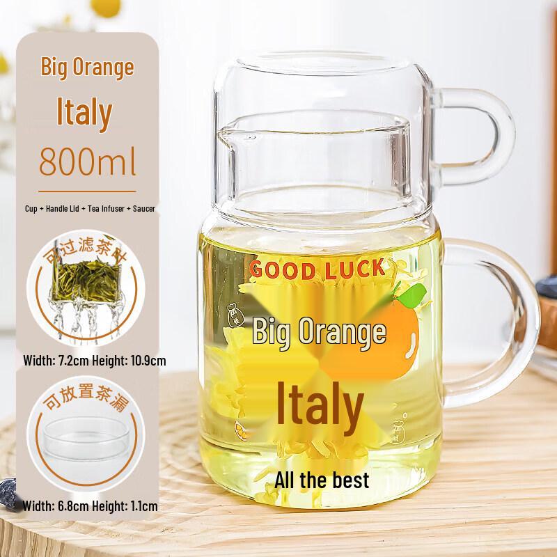 800ml High-Temperature Borosilicate Glass Tea Infuser Bottle