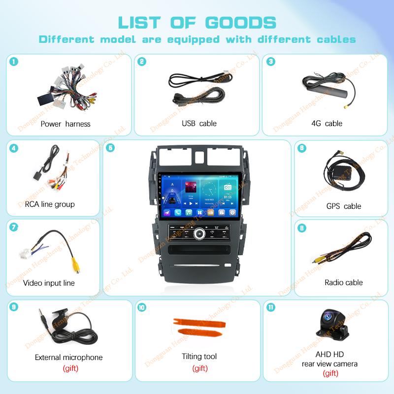 9Inch For Nissan Teana J31 SM5 2003-2007 GPS Navigation Radio Android12 8+128G 8Core CarPlay 4G 360Camera Car Multimedia Player