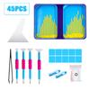 Diamond Painting Tools Kit Double Slot Sorting Trays 45/58PCS Set with Roller Tweezers Glue Clay DIY Rhinestone Embroidery Accessories