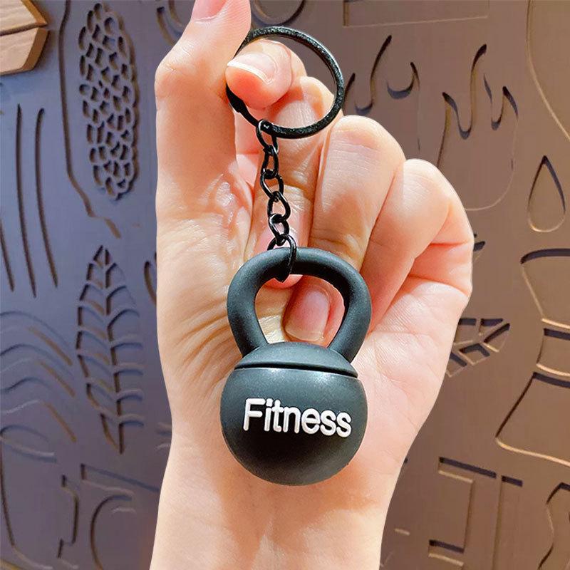 High-Grade Mini Fitness Equipment Keychain Charms & Ornaments