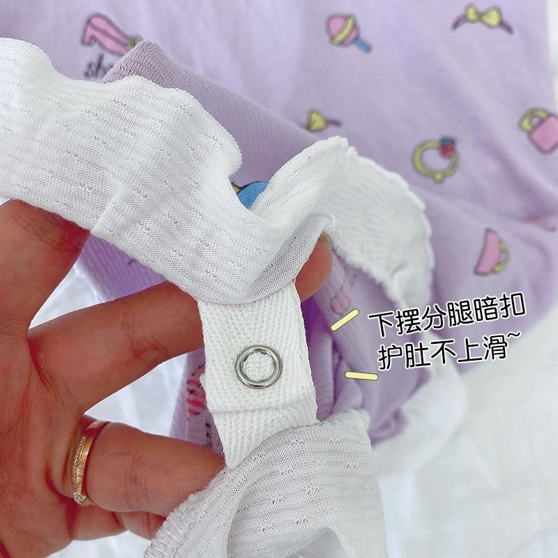 Little Girls Sweet Princess Cartoon Print Summer Thin Sleep Dress Kids Home Nightgown