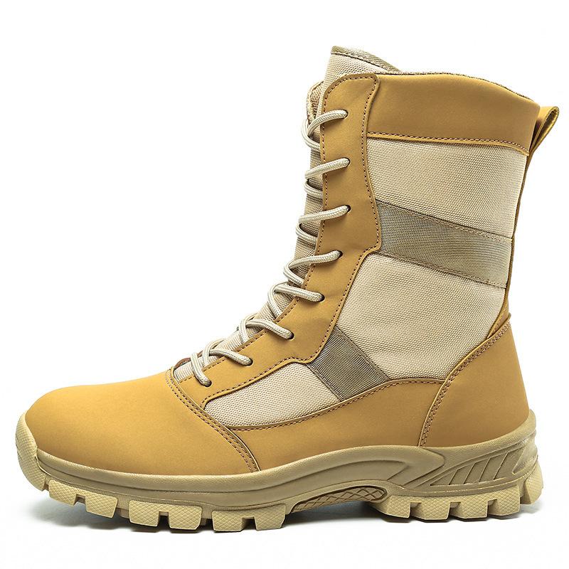 Men's Camouflage Field Training Military Boots Foreign Trade Large Size High Top Outdoor Military Boots Field Beach Boots Actual Combat Boots