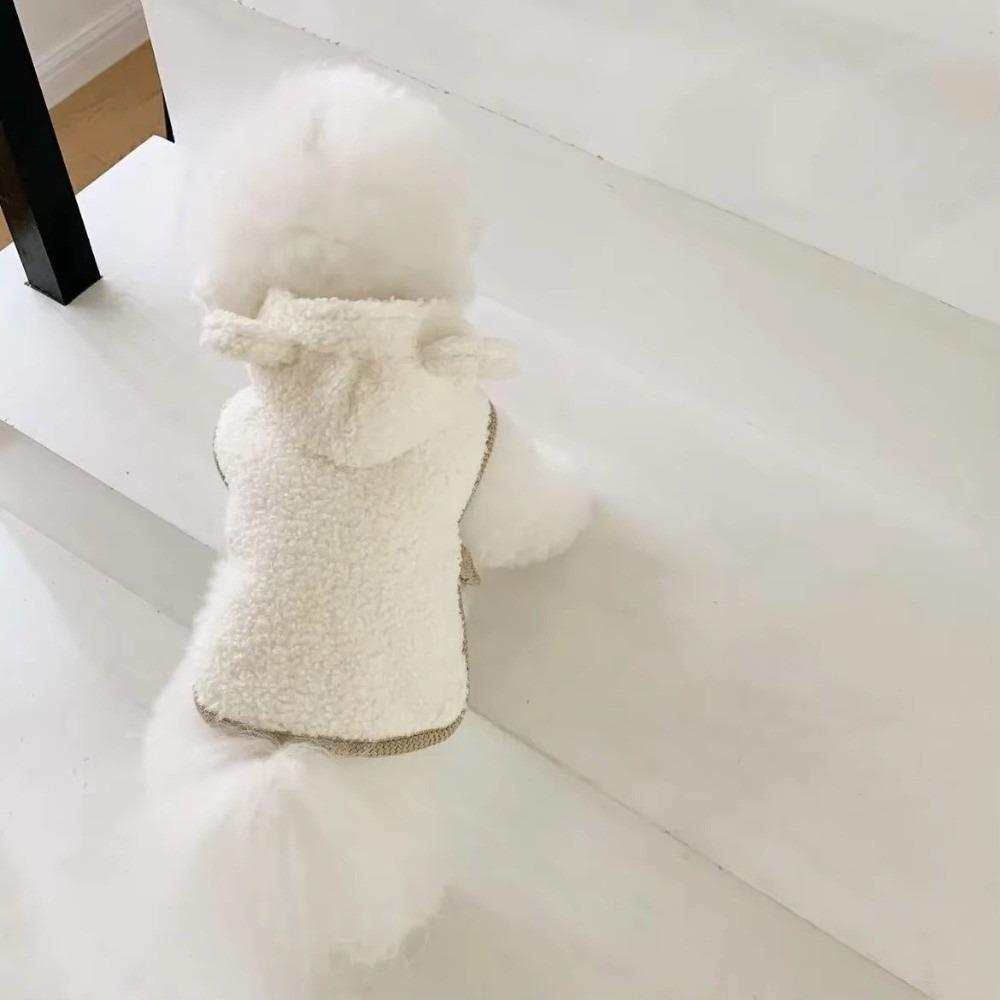 New Warm Pet Clothing Cape Small Dog Cat Teddy Pet Hood Cape Thickened Teddy Bear Coat Autumn Winter
