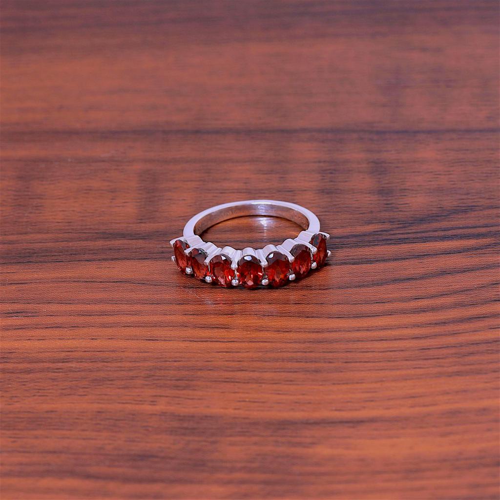 7 Chakra Gemstone Ring: Handmade 925 Sterling Silver Spiritual Jewelry