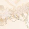 Elegant Crystal Flower Hairband for Female Masquerades Party Headpieces Shimmering Party Fringed Hairband for 1920s Party