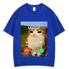 Meowl Is Calling Phone Call Meme Brainrot Funny Cat Owl Tshirts Unisexs Fashion Harajuku Short Sleeves Cotton Hiphop T Shirts