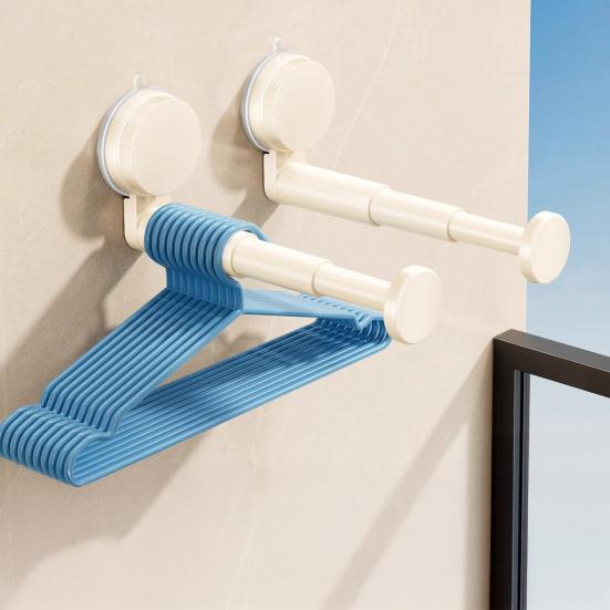 1/2Pcs Retractable Clothes Drying Rack with Suction Cup Strong Load-bearing