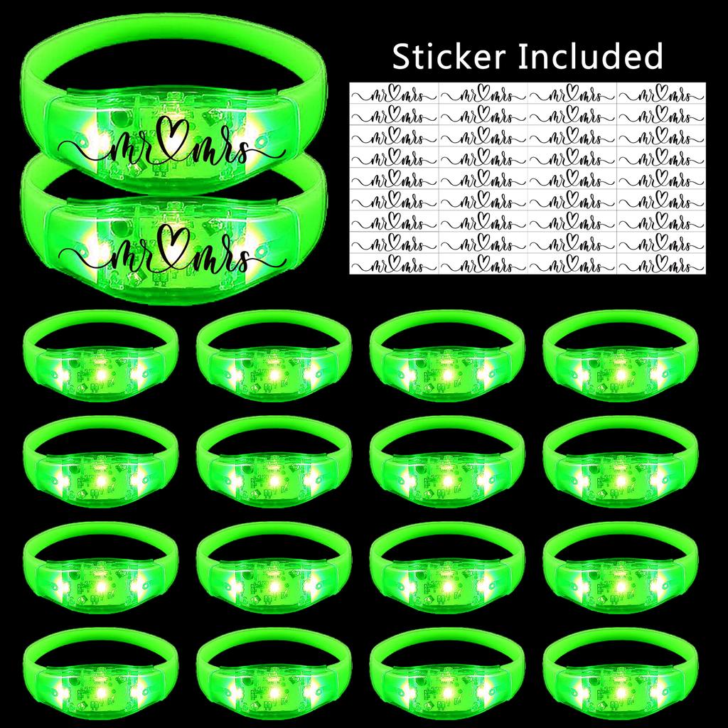20-100 Piezas Pulseras LED para Bodas Pulsera Luminosa Activada por Música y Sonido Pulseras que Brillan en la Oscuridad Para Suministros de Fiesta de Cumpleaños